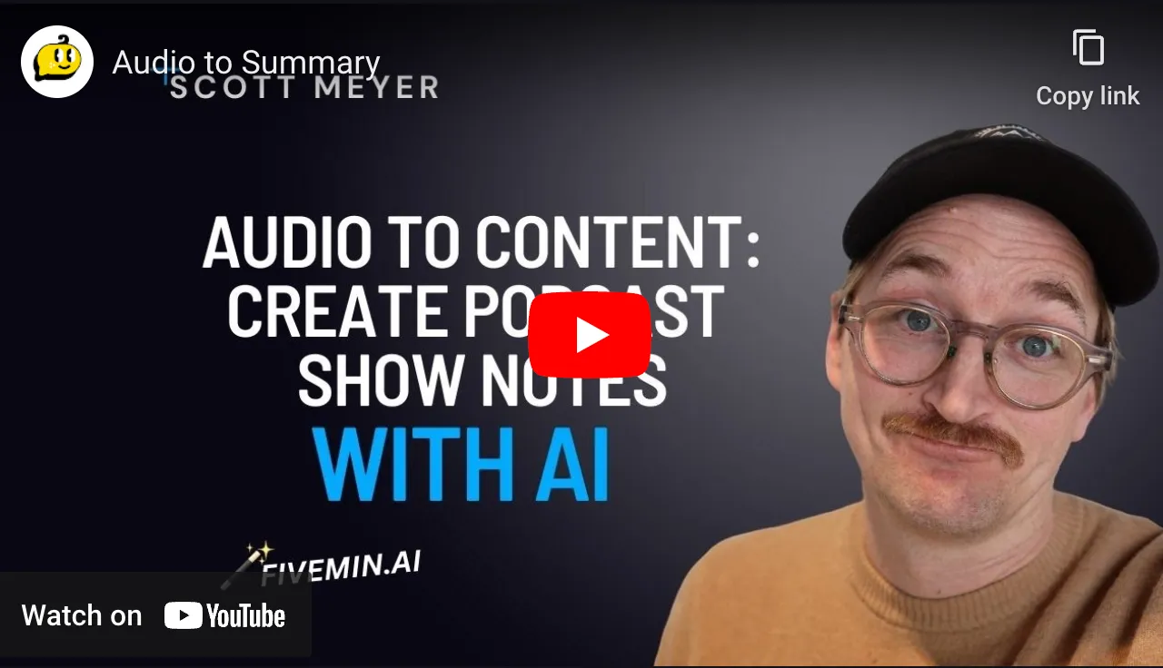 Transforming Long-form Audio into Content